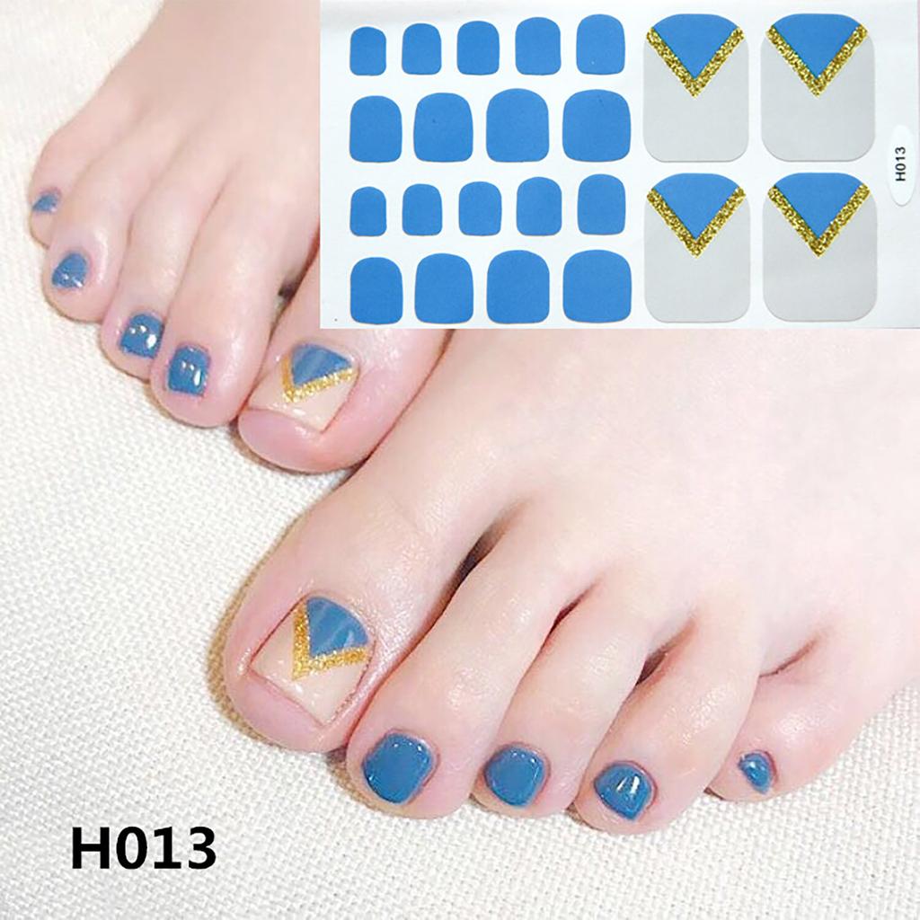 Toe Nail Stickers For Summer Sandals Full Wraps Toe Nail Polish Sticke