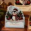 Faux Pearl Art Christmas Card Kit DIY Kit, 3D Pop-Up Snowman Blessing Cards for Friends Santa Elk Wreath Card, Handmade Xmas Family And Projects