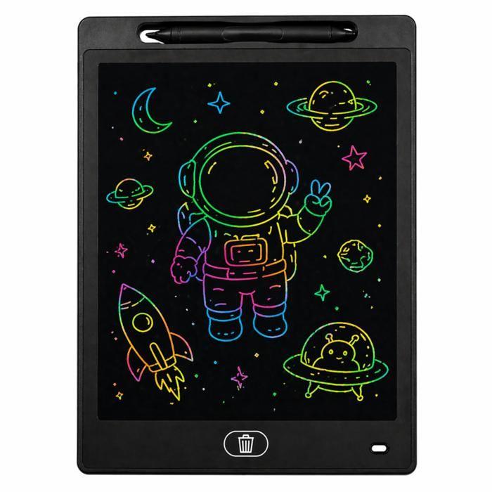 Tablette graphique LCD - SHOP-STORY - 12 pouces - Écran multicolore réactif à la pression - Stylet ergonomique - Noir