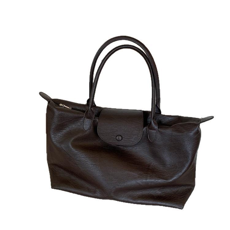 Вместительная сумка-тоут для поездок на работу, черная, ручная, дорожная сумка для коротких поездок, легкая, водонепроницаемая, портативная, багажная сумка для женщин