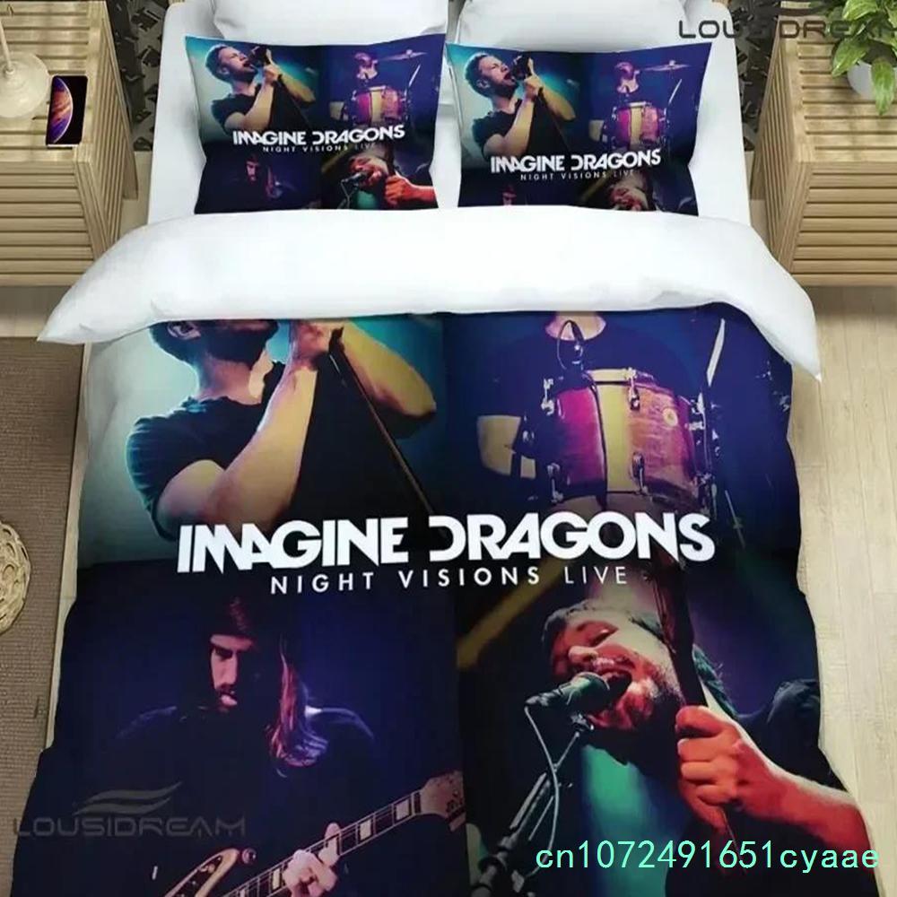 3D Печать Рок-группа Imagine Dragons Комплект Постельного Белья Спальня Мягкое Современное Покрывало Удобный Пододеяльник Чехол для Одеяла Наволочка