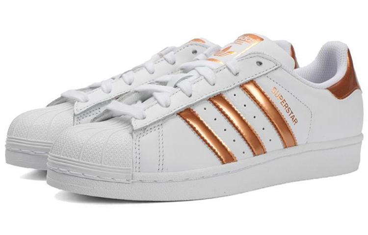 adidas Оригинальные кроссовки Superstar Золотой/Белый Женские EF1326