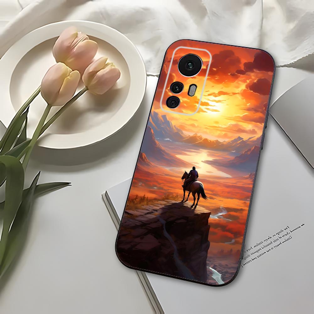 Чехол для телефона с изображением верховой езды для Xiaomi 11 Redmi Note 11 5G 8T 9A 9 10T Note8Pro Note9 12SUltra Черный чехол