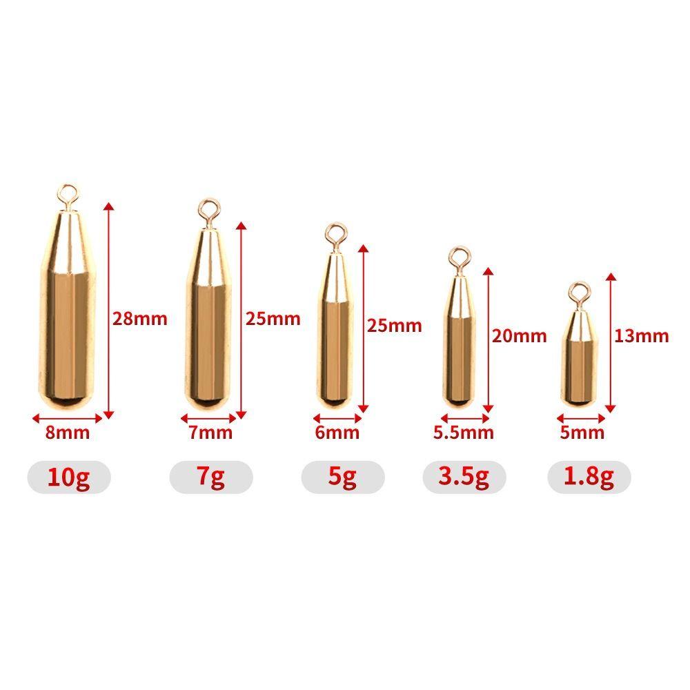 Copper Alloy Copper Fishing Lead fall Gold Hook Connector Accessories Weights  Fishing