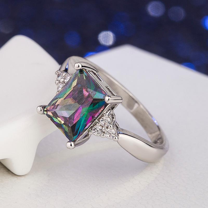 Sace Gems Классическое кольцо из медного сплава с цветным цирконием, женские ювелирные изделия, свадебный подарок для вечеринки