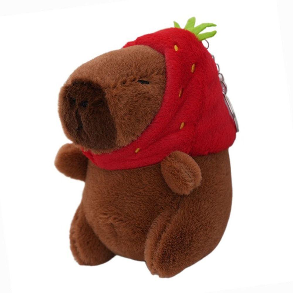 Cute Toy Simulation Capybara Pendant Cartoon Capybara Fluffty Animal Doll Birthday Gift