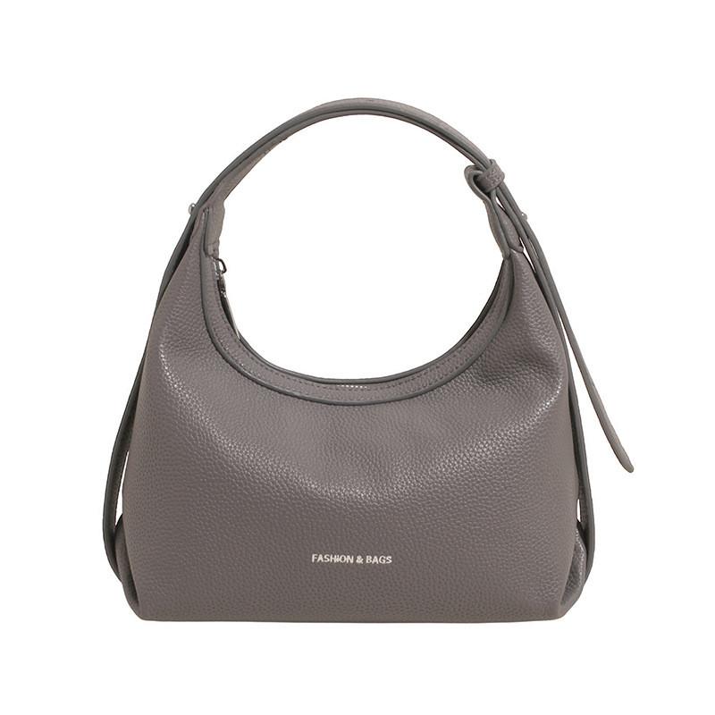 Small Vintage Dumpling Crossbody Bag With Sewn Details For Women
