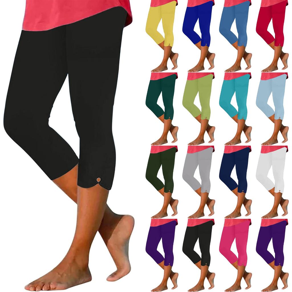 Женские летние эластичные укороченные брюки с высокой талией и шнурком, повседневные облегающие широкие брюки, укороченные брюки