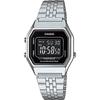Casio Базовые цифровые женские часы LA680WA-1B Серебристый корпус из нержавеющей стали 33 мм