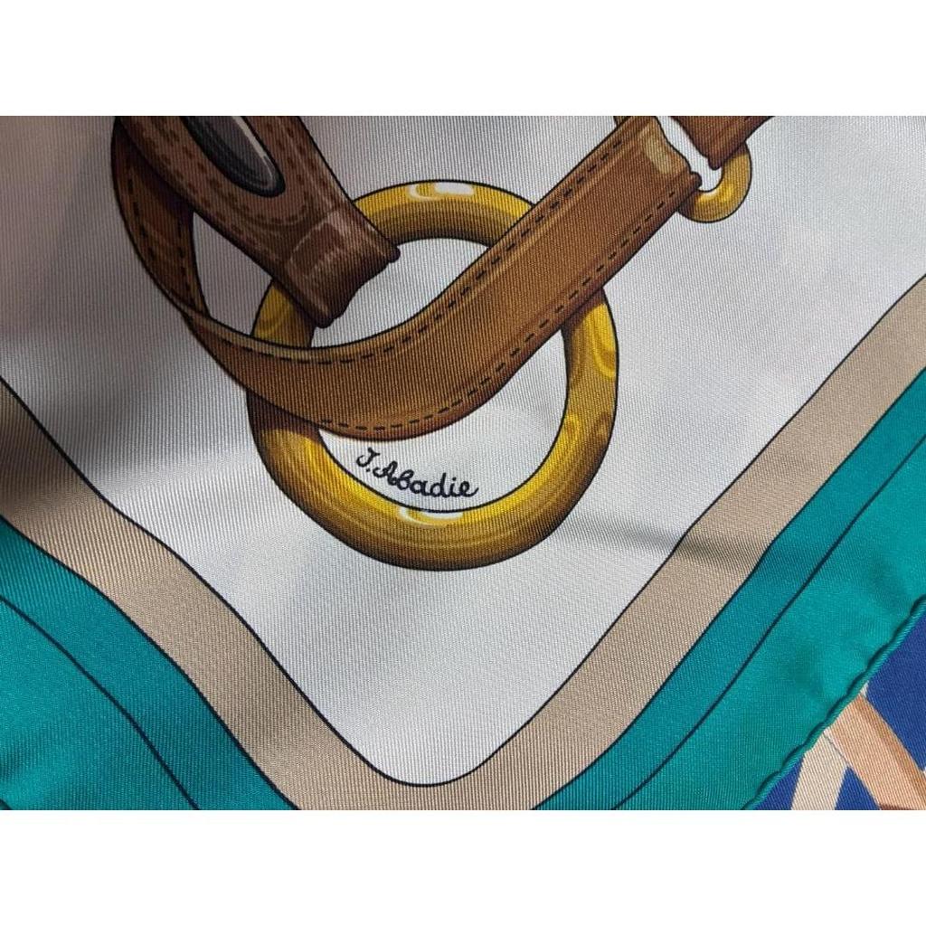 Used HERMES Kare90 Large Scarf COACHING