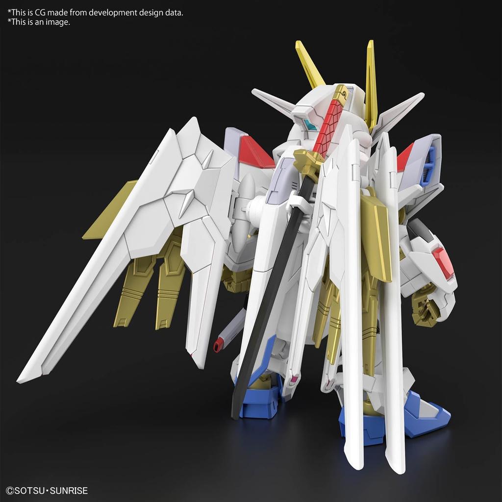 SD Gundam Cross Silhouette SDCS Мобильный доспех Gundam SEED FREEDOM Mighty Strike Freedom Gundam Пластиковая модель в наборе Предварительно окрашенная