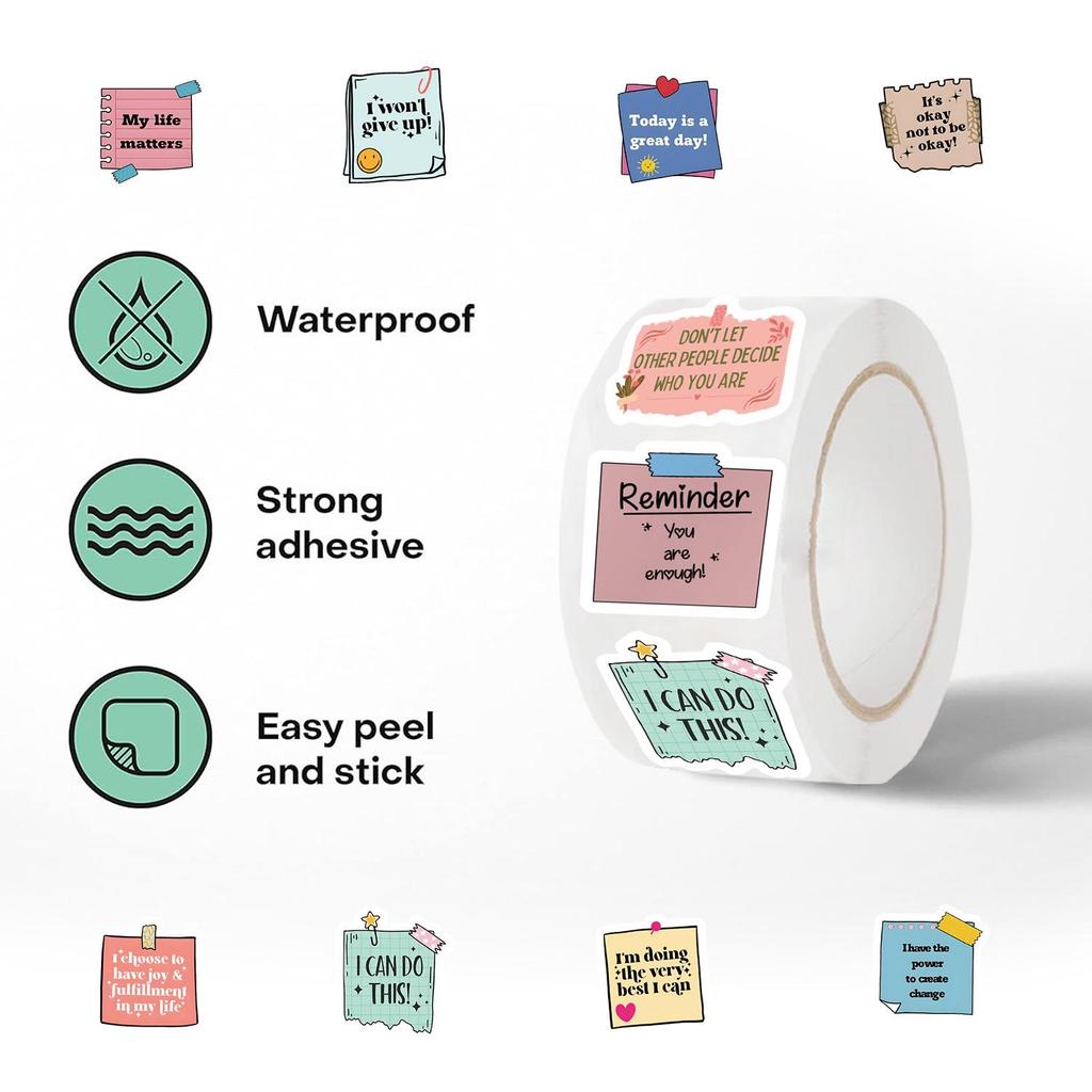 500 листов/рулон Наклейки для самоутверждения - Декоративные точки для конвертов и многого другого