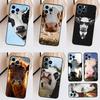 Забавный чехол для телефона с лицом коровы для iPhone 16 15 Pro Max 11 12 13 Mini 14 Plus X XR XS Max