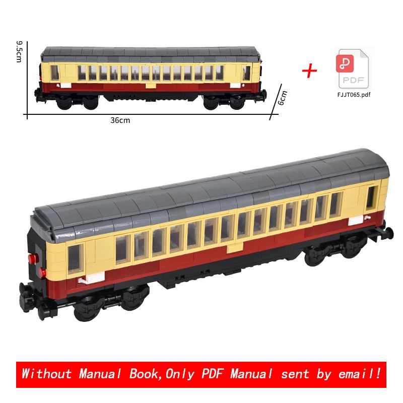 Creative Technica Ideas City Christmas Retro Sightseeing Carriage Tank Car Train Moc Railway Express Bricks Building Blocks Toys