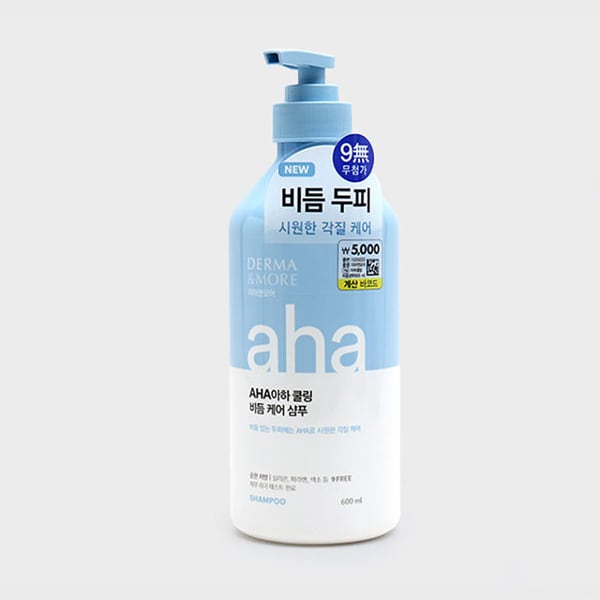 Derma&More Охлаждающий шампунь для ухода за кожей головы с AHA от перхоти 600 мл
