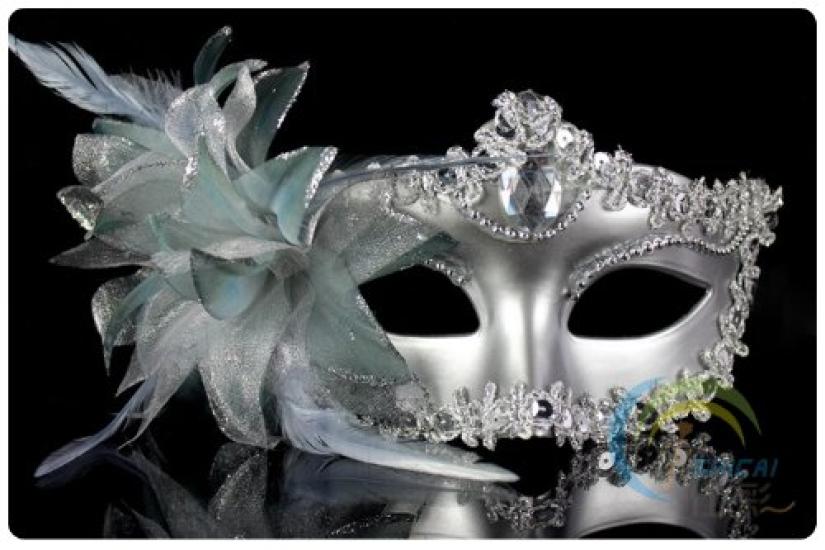 Маска в венецианском стиле золото серебро 121 &