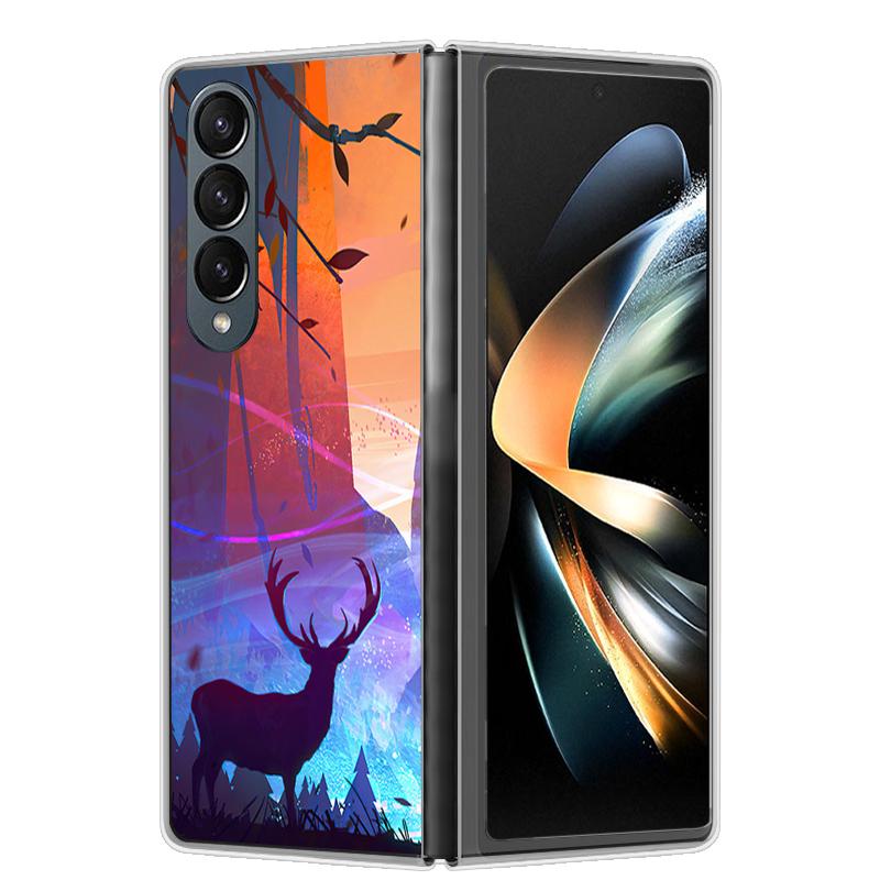 Чехол для Samsung Z Fold 4 ZFold 5 4 5G Жесткий прозрачный чехол для телефона для Samsung Galaxy Z Fold4 Fold5 Ударопрочный бампер Fundas