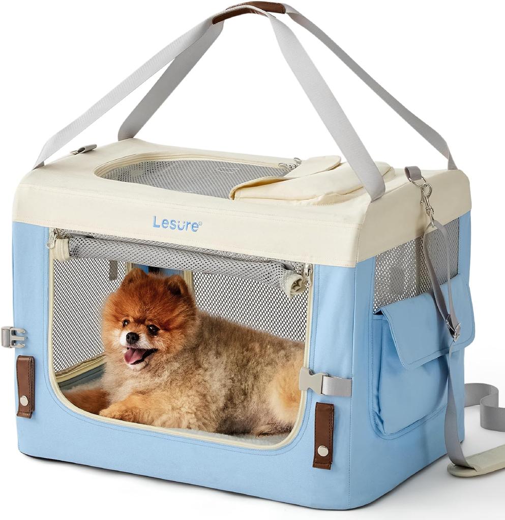 Складная дорожная клетка для маленьких собак, переносная мягкая клетка для домашних животных для улицы и дома, складная тканевая будка для собак с ручкой