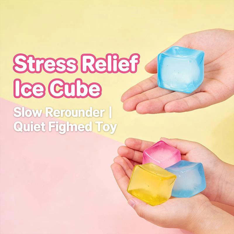 Squishy Ice Cube Fidget Toys Stress Relief Ball For Adults Kids Squeeze Ball Toys Gift