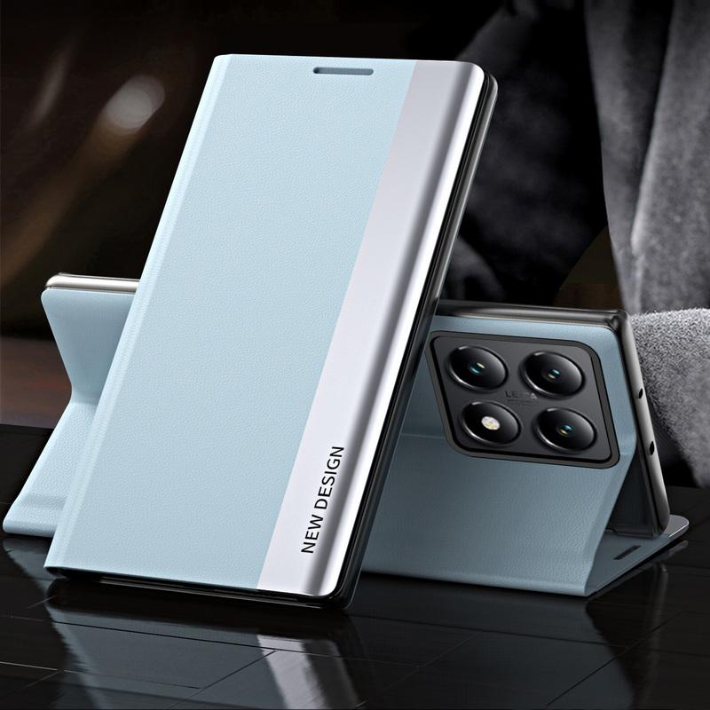 Роскошный кожаный магнитный флип-чехол для Xiaomi 14T 13T Poco X6 Pro X5 Redmi 14C Note 13 Pro 12 противоударный ПК гибридный тонкий складной чехол для телефона