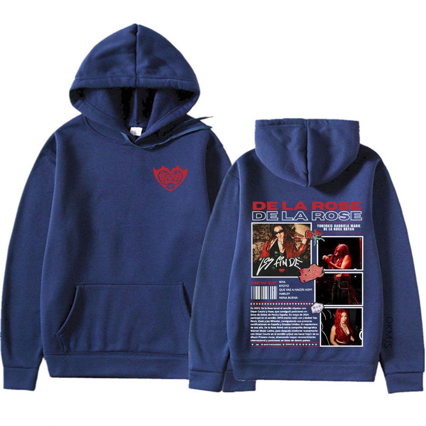 2025 De La Rose Album Fashion Printed Hoodies for Men and Women High Quality Punk Hoodies Harajuku Casual Warm Sweatshirts