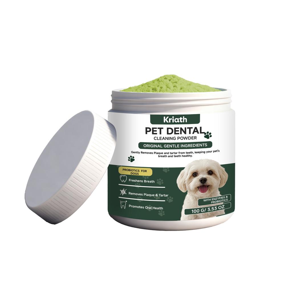 Dog Dental Care Powder Cat Breath Freshener Plaque Tartar Control Pet Oral Hygiene Natural Enzyme Teeth Cleaning Healthy Gums