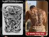 Long Stay Juice Ink Waterproof Tattoo Sticker Full Back Large Herbal Temporary Tattoo Men Body Art General Zhao Yun Dragon Tiger