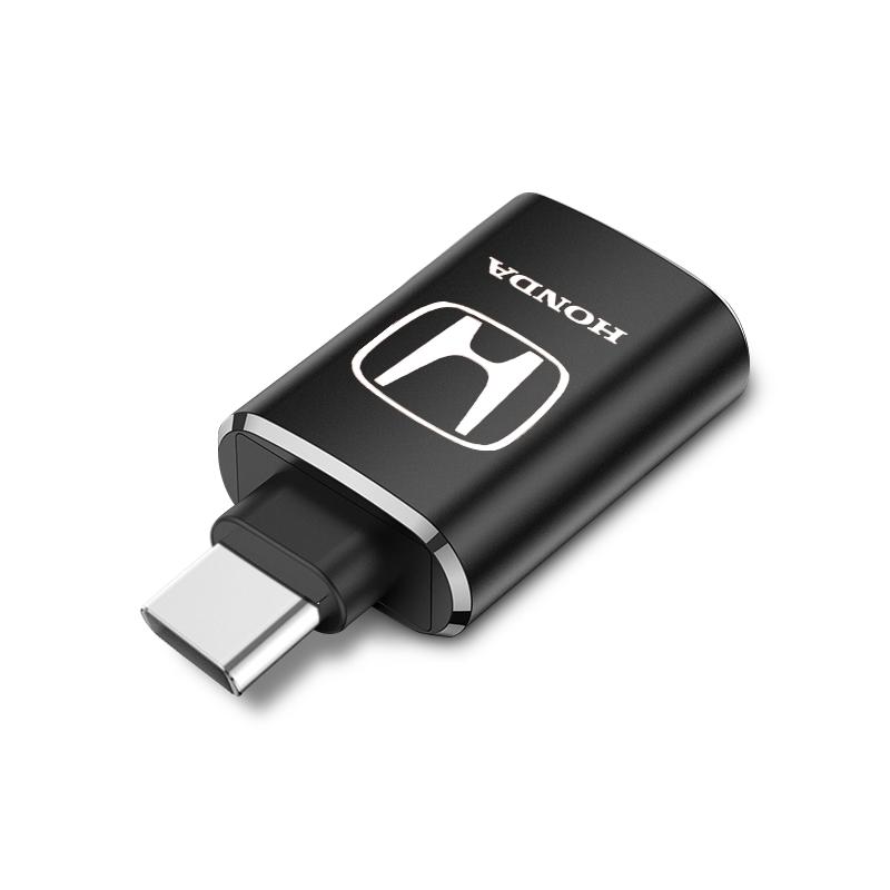 Автомобильный USB Type C Кабель Конвертер Адаптер для Зарядки Автоаксессуары для Honda Civic Xrv Hrv Crv Brv City Accord Fit Jazz Insight Pilot Passport Stepwgn