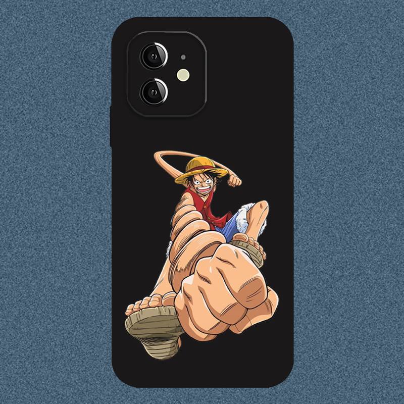 Чехол для телефона One Piece Monkey·D·Luffy для iPhone 13 12 11 Pro Max Mini Xs X Xr 7 8 6 6s Plus Se 2020 Черная Мягкая Силиконовая Крышка