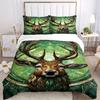 3pcs Deer Forest Soft Comfortable Bedding set, For Bedroom, Guest Room And Dorm, All - Season Use, High-Definition Printing129