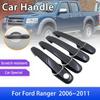 Накладка на дверную ручку из углеродного волокна для Ford Ranger MK2 PJ PK 2006 2007 2008 2009 2010 2011 Автомобильный защитный аксессуар Декоративные наклейки