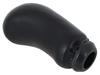 Renault Clio III 2005- 5-SPEED BLACK LEATHER + CHROME gear shift knob