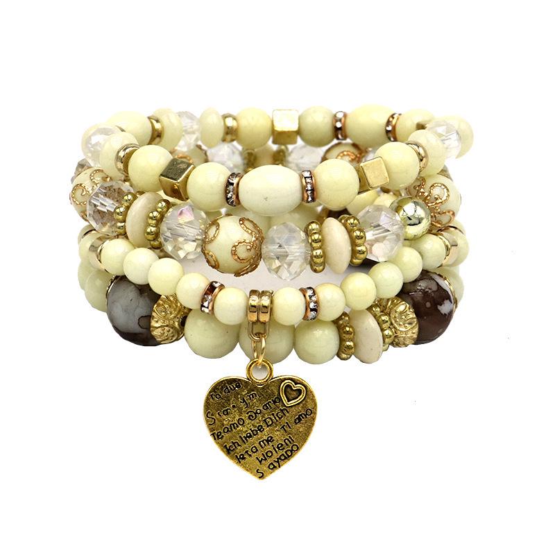 Bohemian Multilayer Turquoise Beaded Bracelet - European & American Travel Jewelry