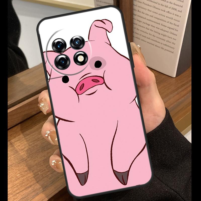 Милый РОЗОВЫЙ Kawai Чехол-Свинка Для OnePlus 13T 10T 15R 10R 12R 13R 13 12 11 9 10 Pro Nord CE 5 2 3 4 Lite N20 N30 Чехол