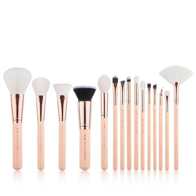 Jessup T446 Classic Chrysalid Zestaw 15 Pędzli Do Makijażu Twarzy I Oczu - Peach Puff/rose Gold