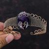 Star Amethyst Cuff Bracelet Copper Wire Wrapped Bangle Adjustable Cuff Bracelet Gemstone Copper Jewelry Handmade Antique Bangle Gift For Her