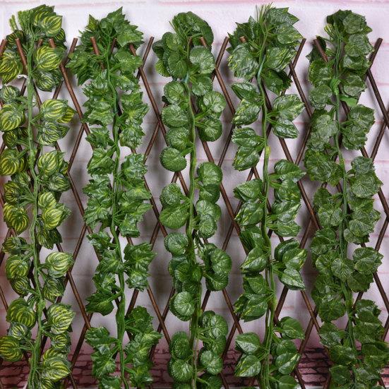 12шт искусственные настенные висячие листья лозы поддельные растения сад двор забор декор