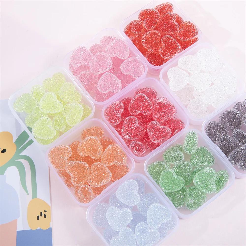 ST32 Сахарное Сердце Шарм Бусины DIY Ручная Работа Серьги Минималистичные Украшения Браслет из Бусин Материал Ожерелье Популярные Шармы Аксессуары