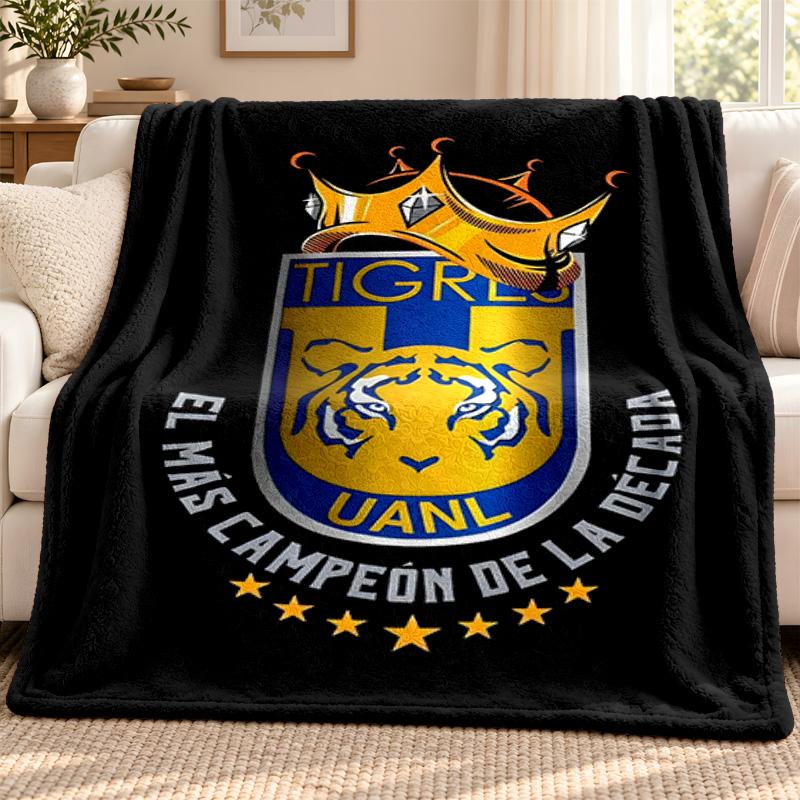 Club Tigres UANL blanket Flannel Blanket Soft Cozy Plush Throw for Sofa Bed Lightweight Home Decoration Outdoor camping