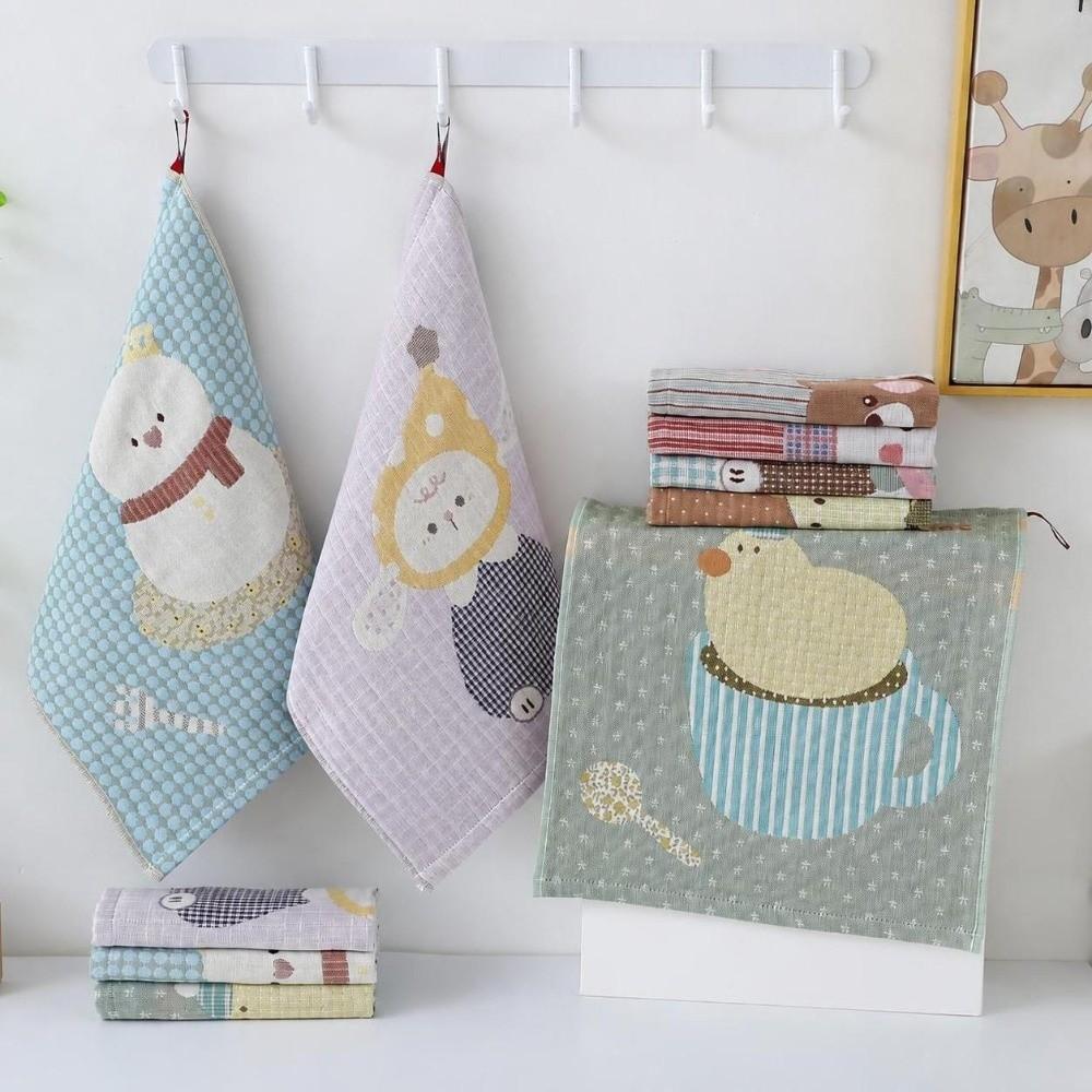 Cartoon Kitchen Towel 34x40cm Pure Cotton Dish Cloth High Quality Tea Towel Kindergarten Children