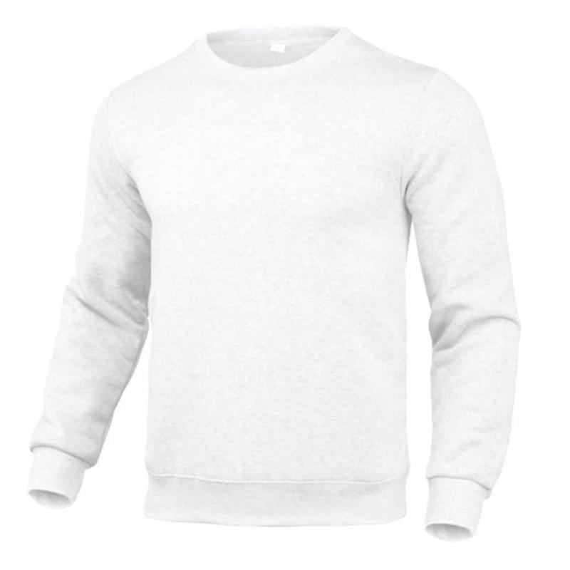 Mens Casual Hoodless Sweatshirt Solid Color Round Neck Long Sleeve Pullover Comfort Fit Cotton Blend
