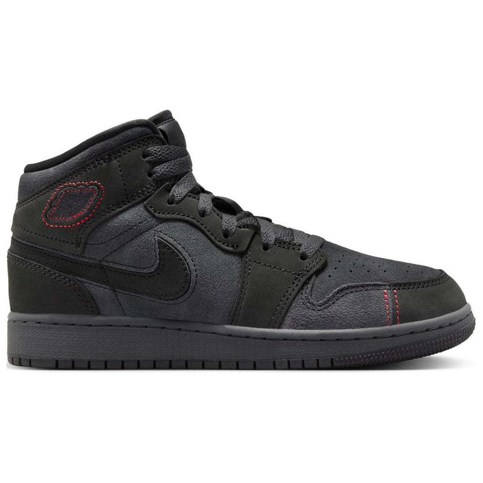 Nike Jordan 1 Mid SE Craft - Dark Smoke Red GS Женские FQ7742-001