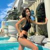 V-neck neck ins European and American style split triangular bikini swimsuit women China, Japan and Korea South East Asia