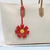 Подвеска-цветок, многолепестковый дизайн, шарм для сумки из искусственной кожи с регулируемым ремешком, брелок для сумки, аксессуары для рюкзака