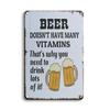 INEED Vintage Beer Metal Sign Poster Wall Decor Tin Sign Decorative Plate Iron Plaques Club Bar Home Man Cave Retro Decor