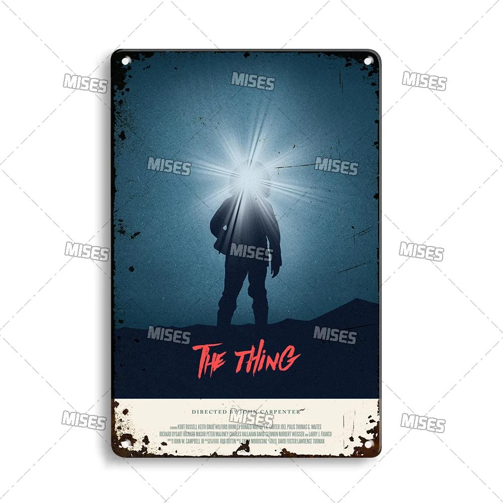 MISES Movie The Thing Metal Plaque Industrial Decor Metal Sign Vintage Metal Tin Sign Bar Home Metal Poster Old Decorative Plate