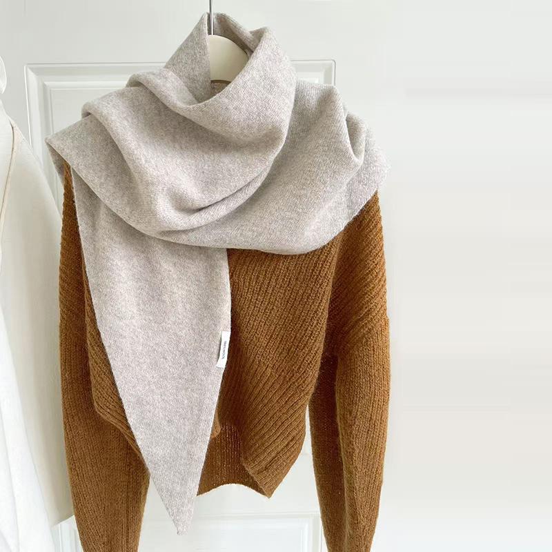 Retro British Triangle Women's Scarf Winter Versatile Super Cozy Scarf Women Comfortable Gentle Sweet Korean Style Muffler
