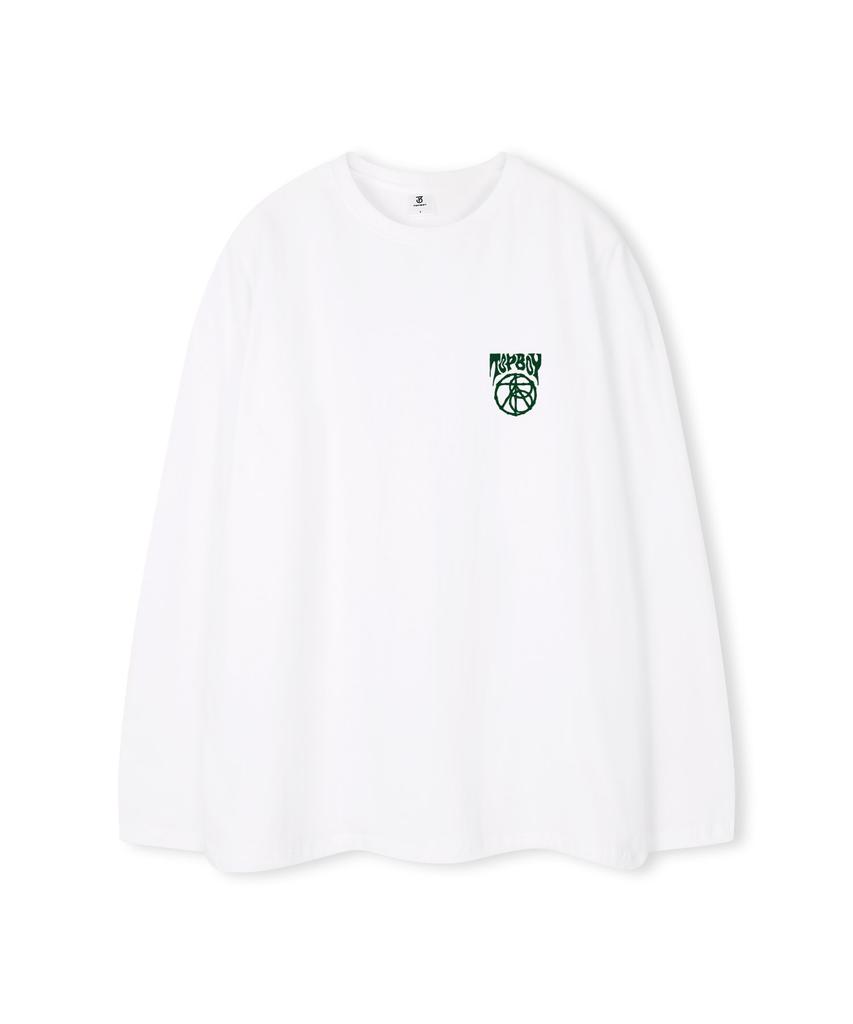 TOPBOY Spiral Print Oversized Long Sleeve T-Shirt