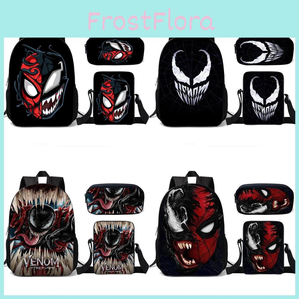 Школьный рюкзак, сумка для ланча, пенал Venom для детей, набор из трех предметов для детей