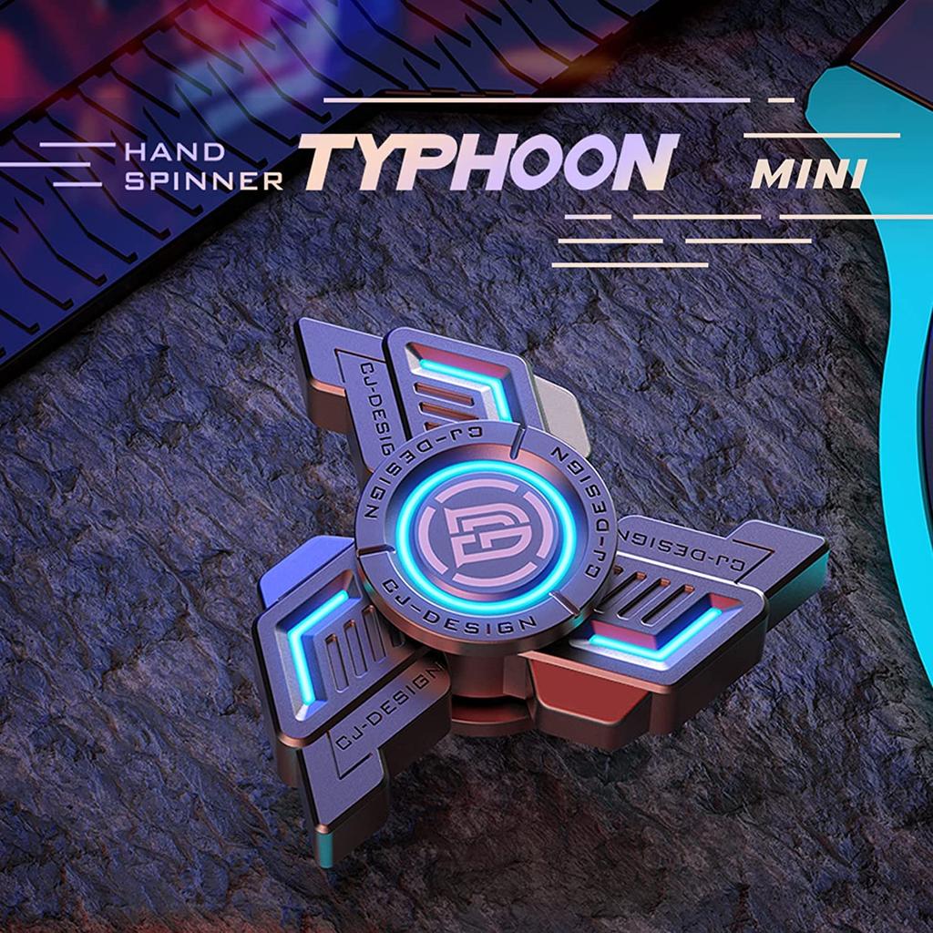 Мини-спиннеры Typhoon со светящимся, прочным высокоскоростным бесшумным подшипником, спиннер для пальцев, снятие стресса, подарки для взрослых и детей
